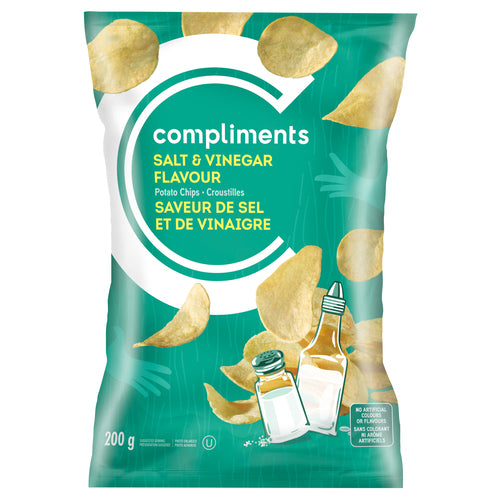 Compliments Chips - Salt & Vinegar ea/200gr