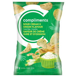 Compliments Chips - Sour Cream & Onion ea/200gr