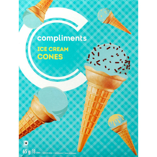 Compliments Ice Cream Cones ea/18's