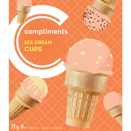 Compliments Ice Cream Cups ea/18's