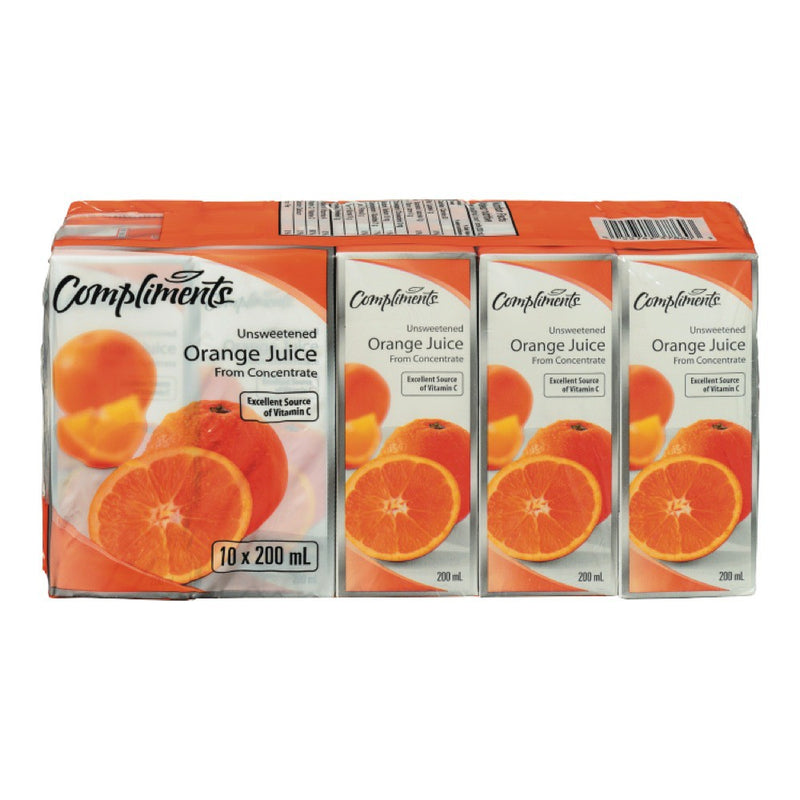 Compliments Juice  - Orange (Tetra) (4x10's) 40x200ml