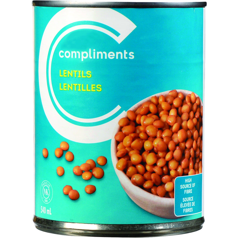Compliments Lentils ea/540ml