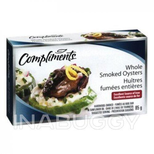 Compliments Oyster Smoked  24/85gr