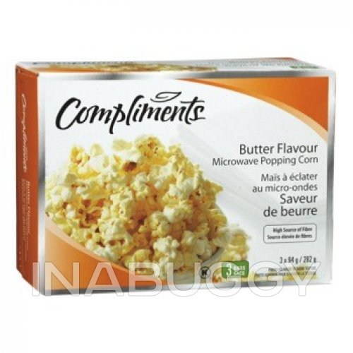 Compliments Popcorn - Butter 282gr  3pk