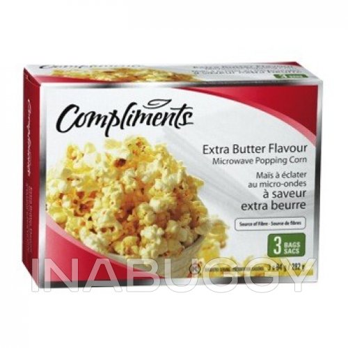 Compliments Popcorn - Extra Butter 282gr  12x3pk