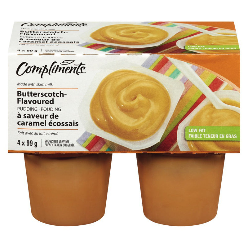 Compliments Pudding Cups - Butterscotch 99gr ea/4pk