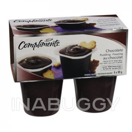 Compliments Pudding Cups - Chocolate 99gr 12x4pk