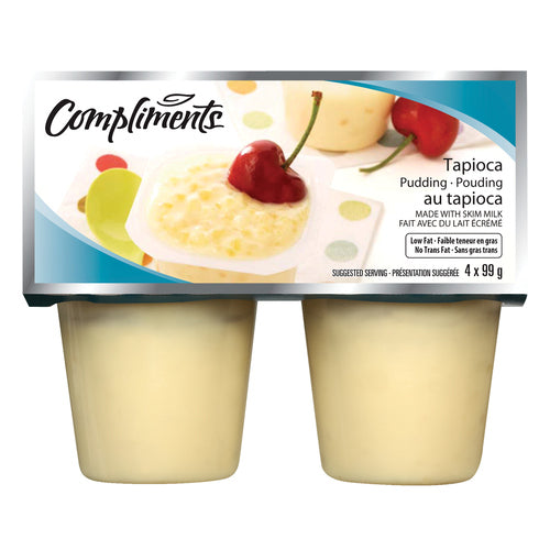 Compliments Pudding Cups - Tapioka 99gr 12x4pk