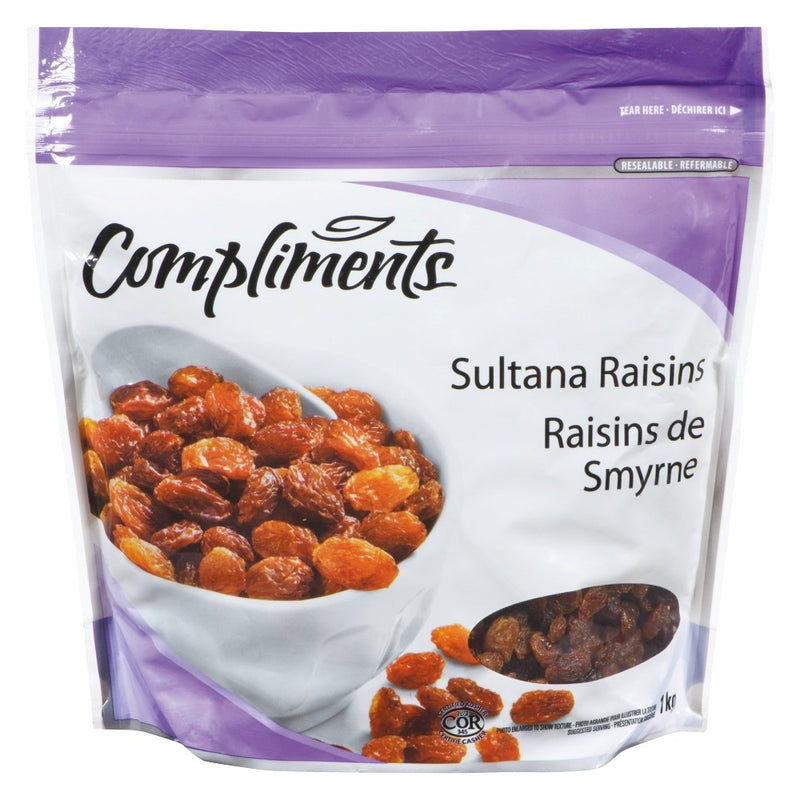 Compliments Raisins - Sultana 12x1Kg