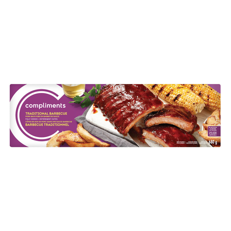Compliments Ribs Pork Back - Trad BBQ  12x680gr