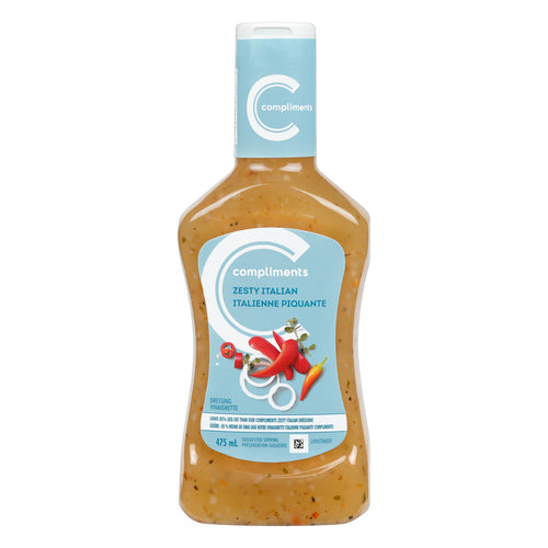 Compliments Salad Dressing - Zesty Italian 6x475ml