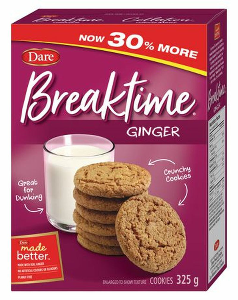 Dare Breaktime Cookies - Ginger 12x250g