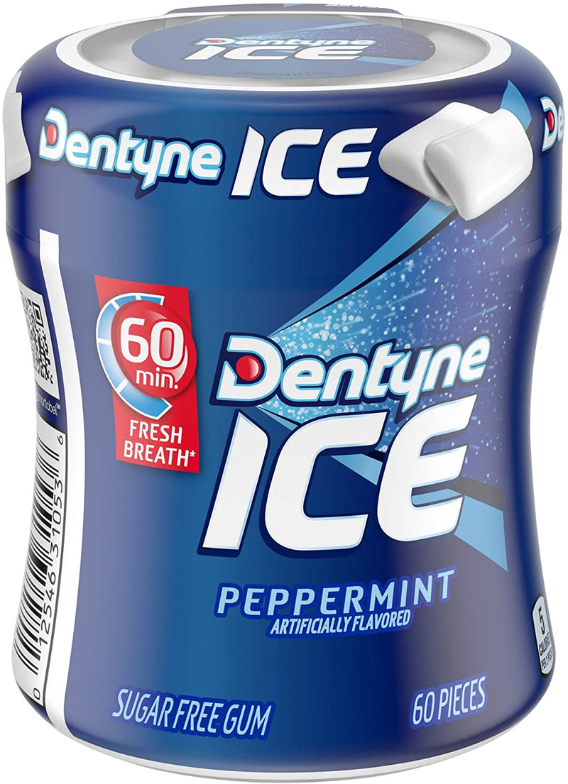 Dentyne Ice Peppermint Bottles 60pc 6/bx