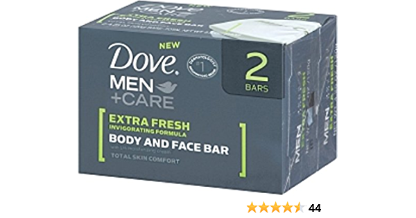 Dove Bar Soap - Mens Extra Fresh 106g 18x3pk