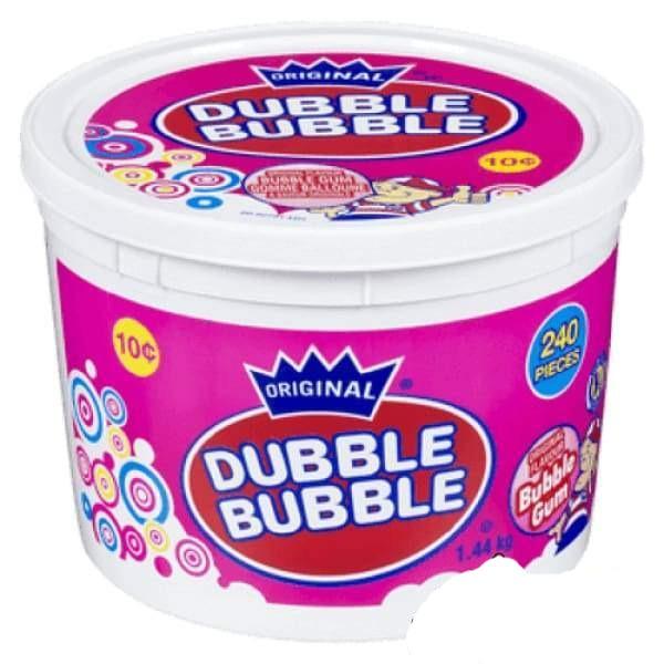 Dubble Bubble Bubble Gum Original 240pc /tub