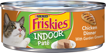 Friskies Cat Food -Indoor Chic. Dinr w/Gard. Greens 24x156gr