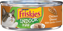 Friskies Cat Food -Indor Chic. Dinner w/Grd. Greens ea/156gr