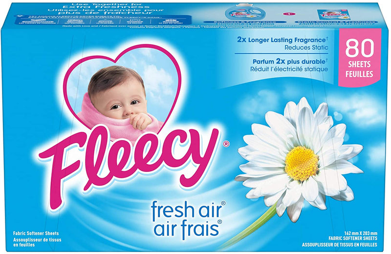 Fleecy Dryer Sheets - Fresh Air  6x80's