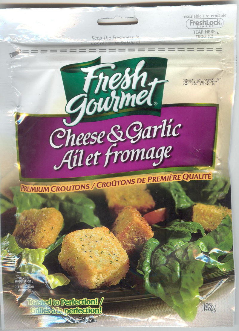 Fresh Gourmet Croutons - Cheese & Garlic 12x142gr