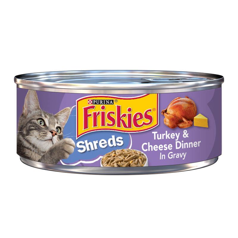 Friskies Cat Food - Shred. Turkey & Cheese (61496) 24x156gr