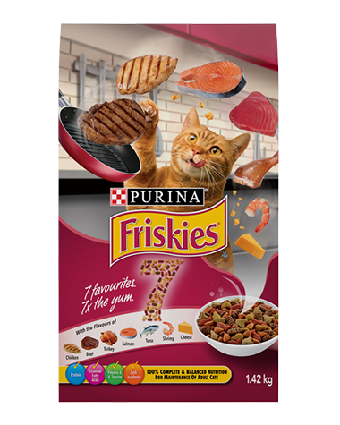 Friskies Cat Food Dry 7 Mix  6x1.42kg