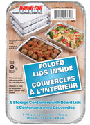 Handi Foil Storage Container w Lid ea/5pk