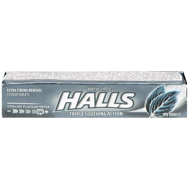 Halls Extra Strength Menthol 9pc 20/bx