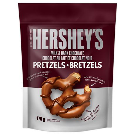 Hershey Milk & Dark Dipped Pretzels 12x170g