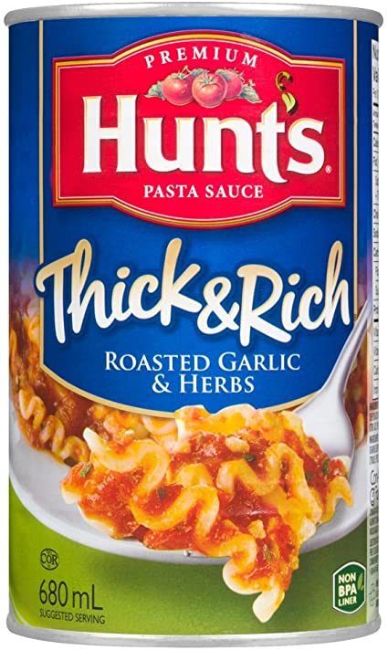 Hunts Spag. Sauce Thick & Rich - Gar. & Herb 12x680ml