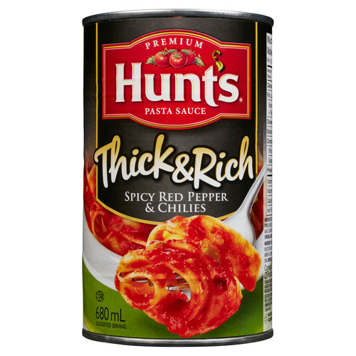 Hunts Spag. Sauce Thick & Rich - Spicy Red Pepper 12x680ml