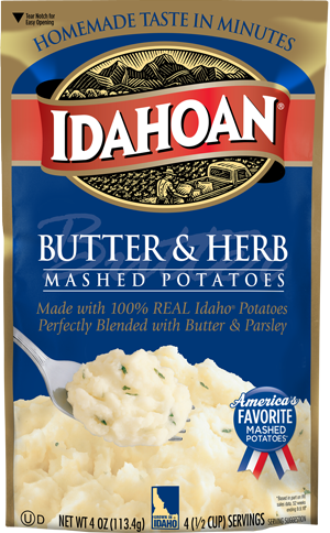 Idahoan Mashed Potatoes Butter & Herb 12x113g
