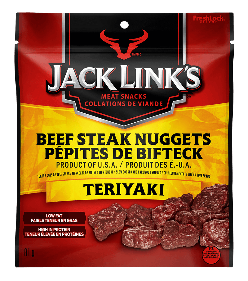 Jack Links Beef Steak Nuggets Teriyaki ea/81g