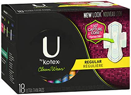 Kotex Maxi Pad - Reg Cleanwear 6x18's