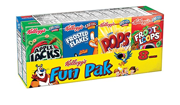 Kelloggs Cereal - Fun Pack (8's) ea/210gr
