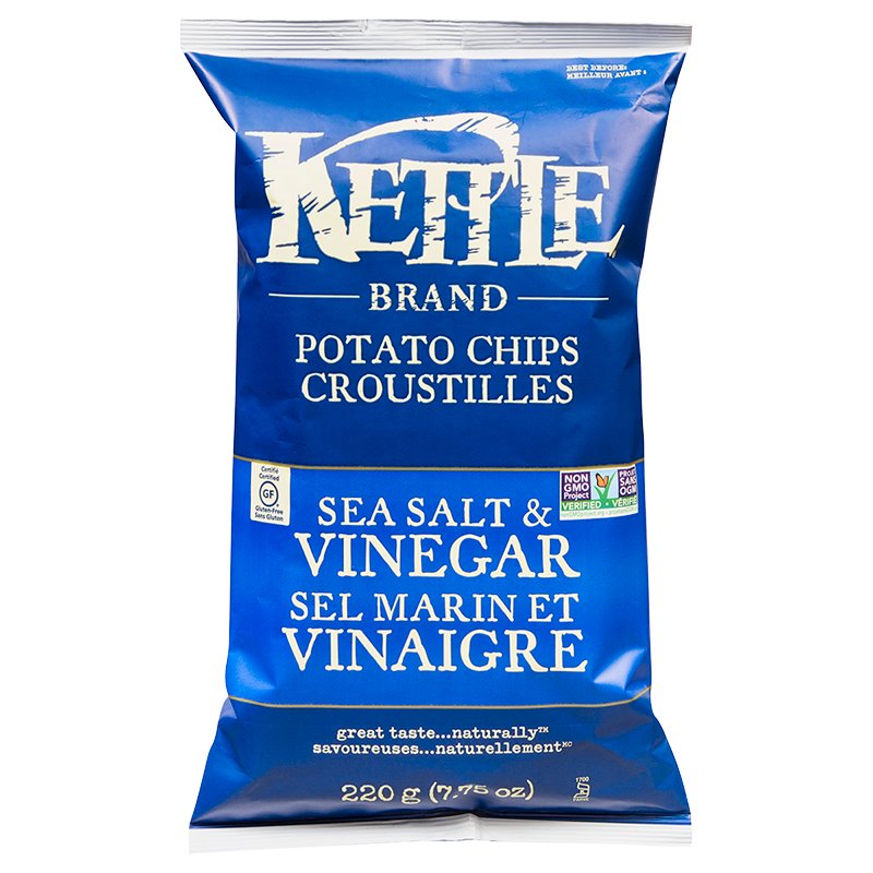 Kettle Brand Chips - Sea Salt & Vinegar 12x198gr