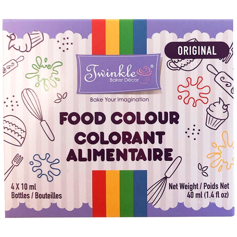 Twinkle Food Color Asst'd (10ml) 12/4's