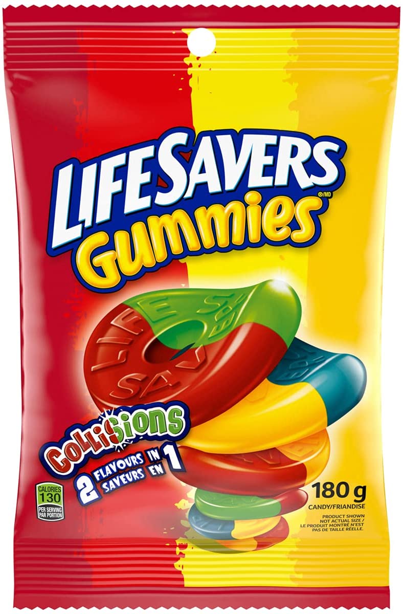 Lifesaver Peg Gummie 5 Flavour ea/180g