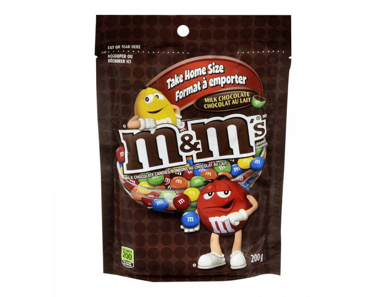 M&M's Pouch Milk Chocolate ea/165gr