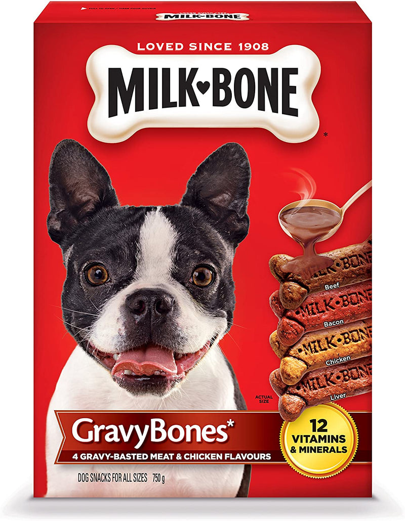 Milkbone Gravy Bone - 4 Flav Snack Bisq 12x750gr