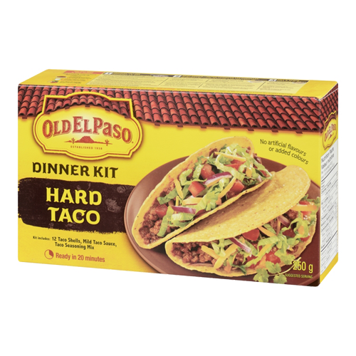 Old El Paso Taco - Dinner Kit (Hard) 12x250gr