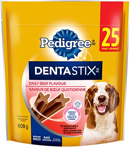 Pedigree Dentastix Beef Med 25pc  608gr