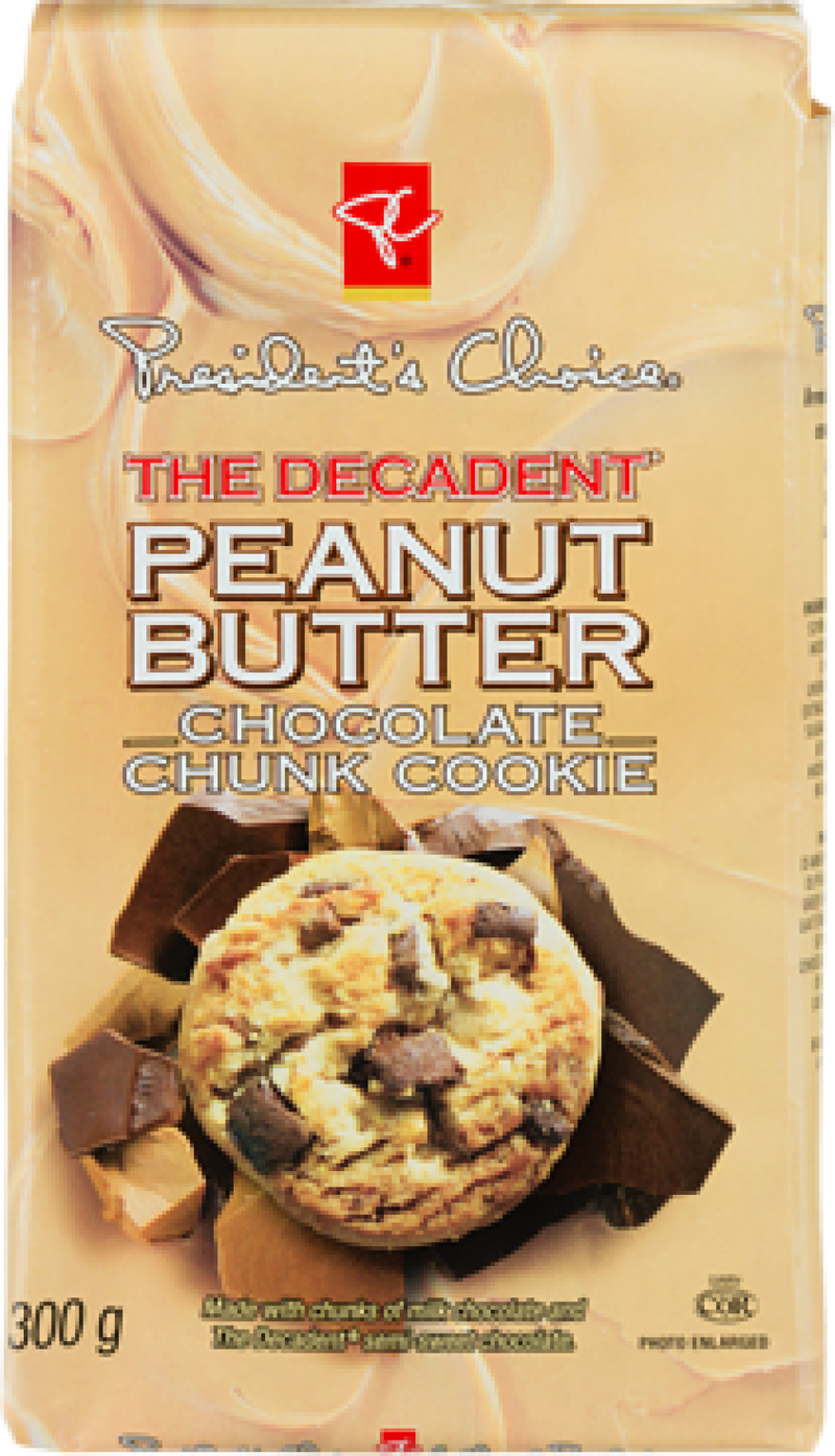 Presidents Choice Cookies - Peanut Butter Dec.  ea/300gr