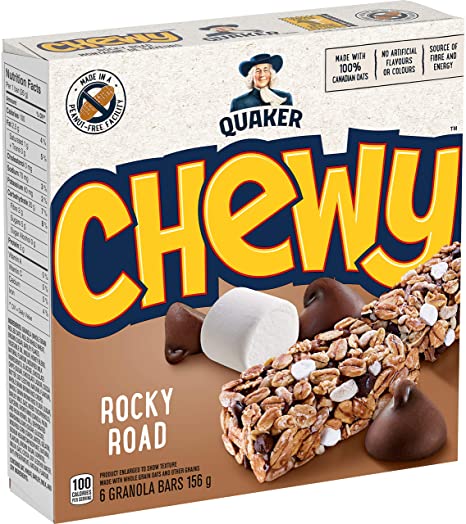 Quaker Chewy Bars - Rocky Road 12x156gr