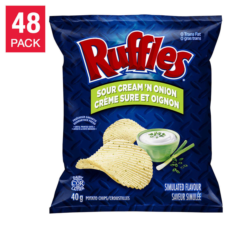 Ruffles Chips - Sour Cream & Onion 48/cs