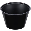 Solo Portion Cup Black Plastic (4oz) 10x250/CS