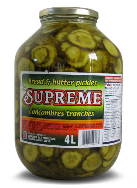 Supreme Bread & Butter Pickles  2x3.78 l