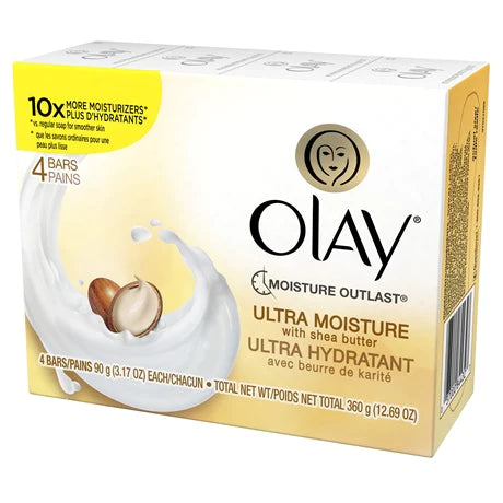 Olay Bar Soap - Ultra Moisture Shea Butter 4pk 12x90g