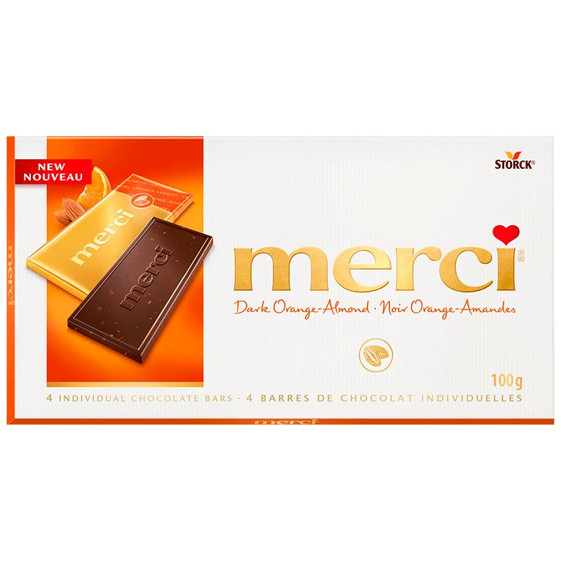 Storck Merci Tablet Dark Orange Almond 15x100g