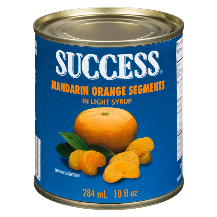 Success Mandarin Orange Segments ea/284ml