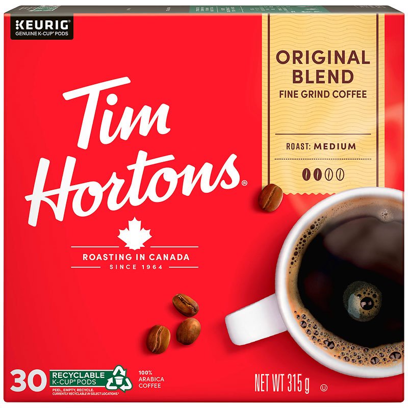 Tim Hortons K Cup Coffee Original 1x30pk